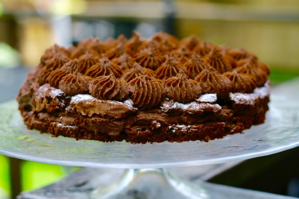 Chokoladekage med chokoladecreme